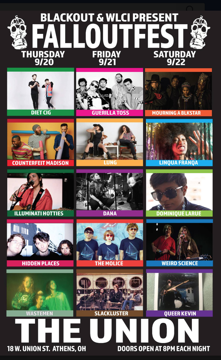 Preview: Falloutfest with Diet Cig, Guerilla Toss and Mourning A BLKstar / September 20, 21, 22 / The&nbsp;Union