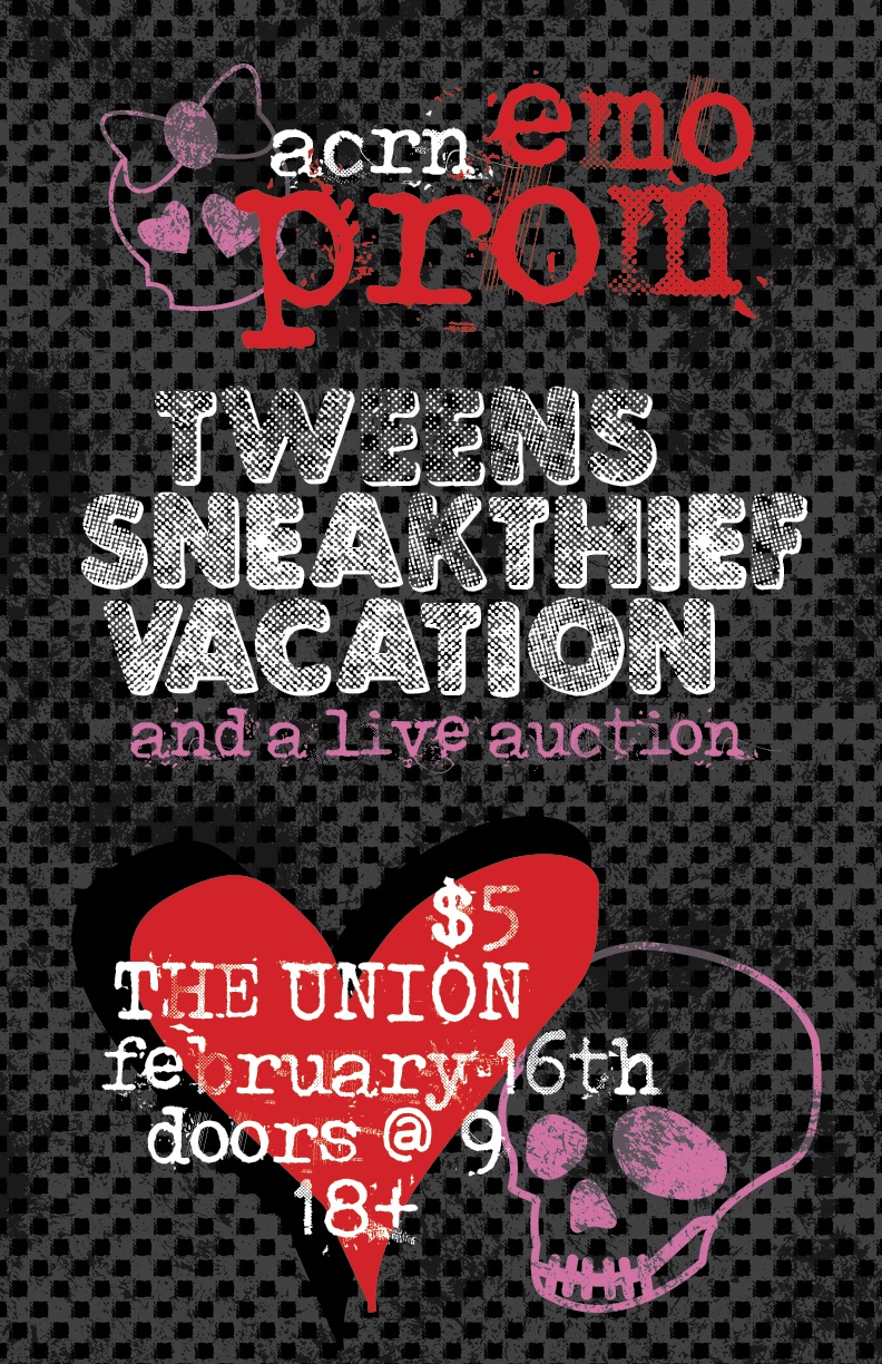 Preview: ACRN Emo Prom with Tweens, Vacation and Sneakthief / February 16 / The&nbsp;Union